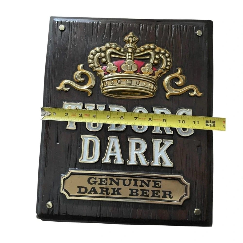 Vintage‎ Tuborg Dark Genuine Dark Beer Brewery Advertising Sign Plaque